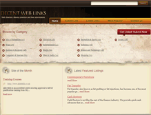 Tablet Screenshot of decentweblinks.com